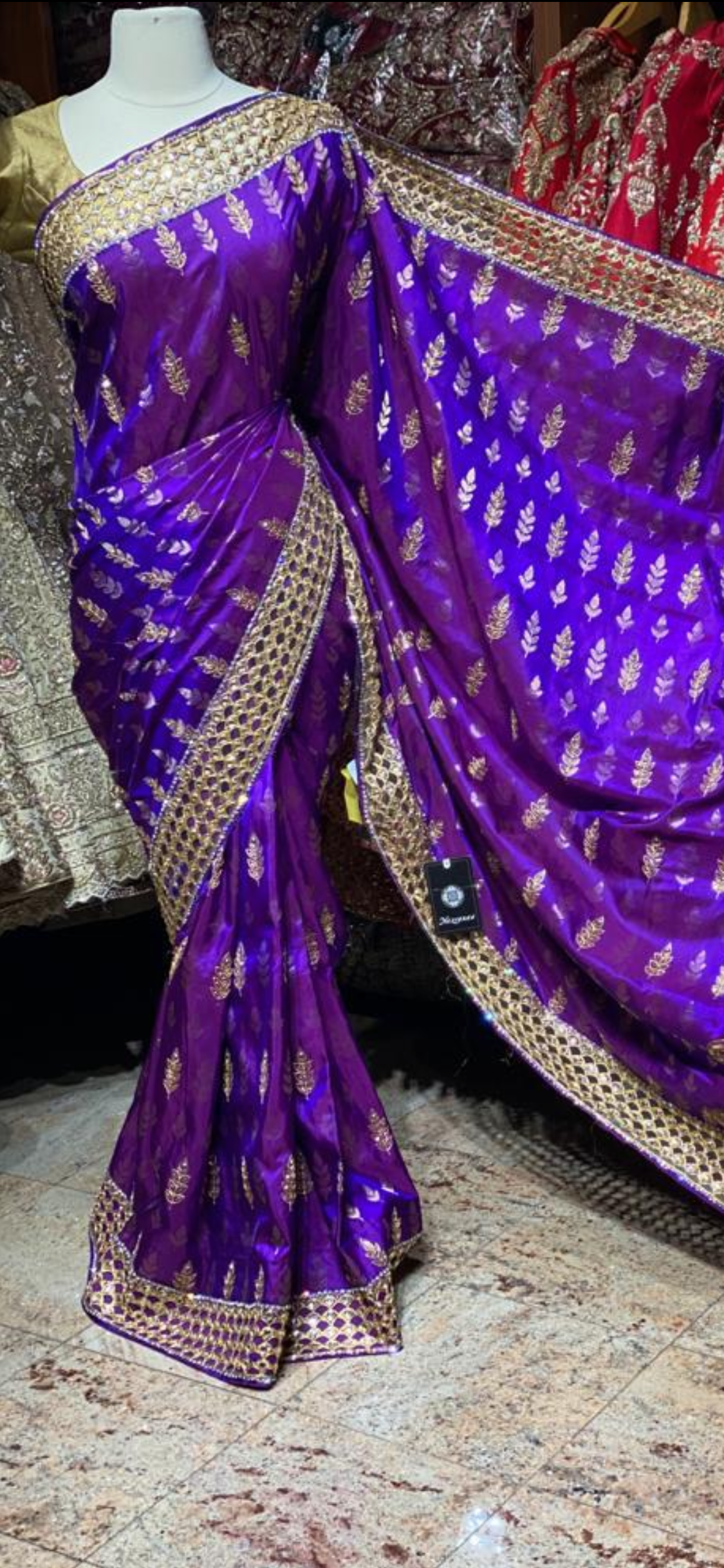 Dark Purple Pure Silk Kanjeevaram Saree PSK-04