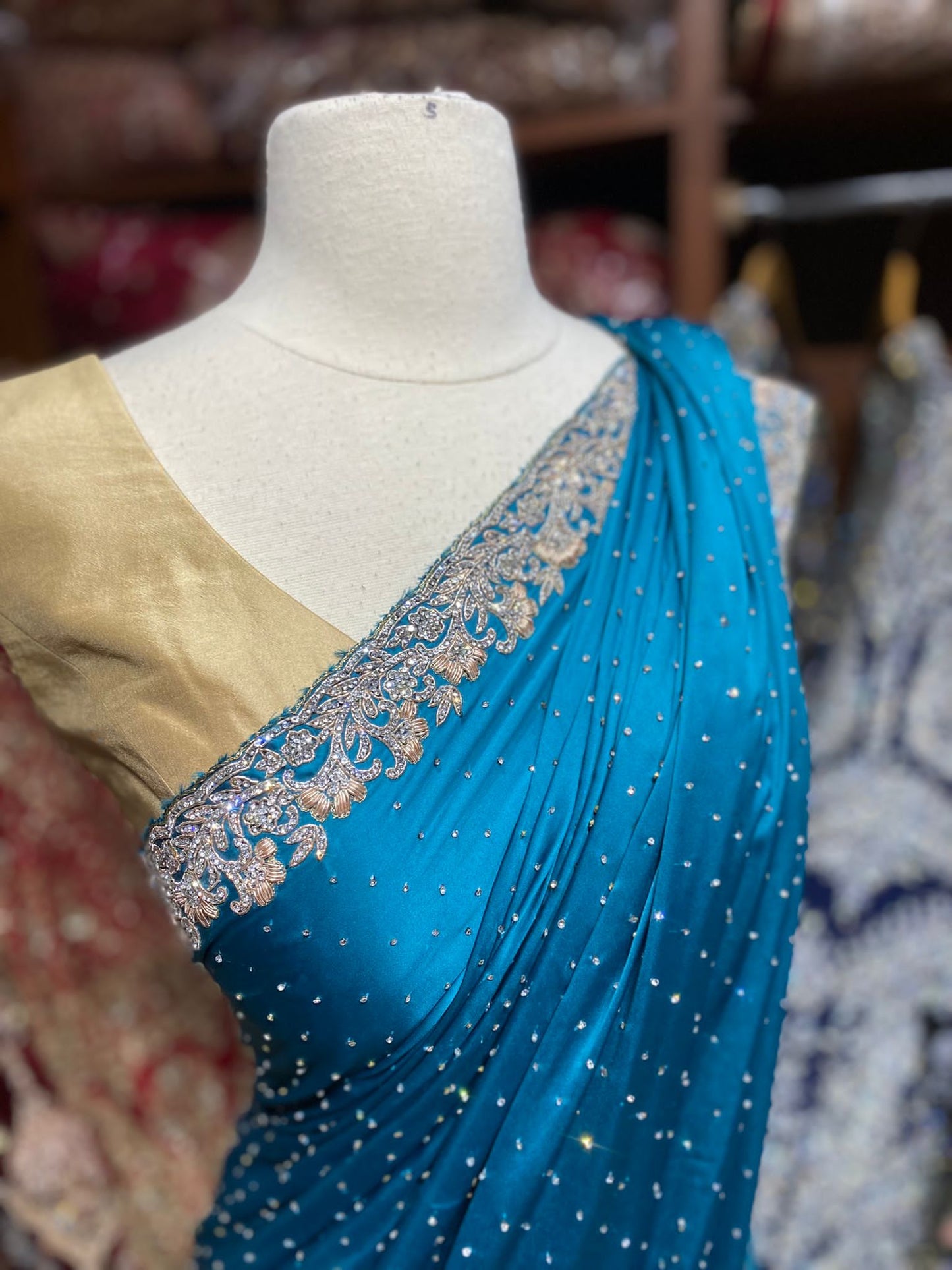 Azure Blue Saree PWS-169