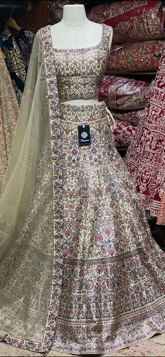 Beige Party Wear Lehenga PWL-052