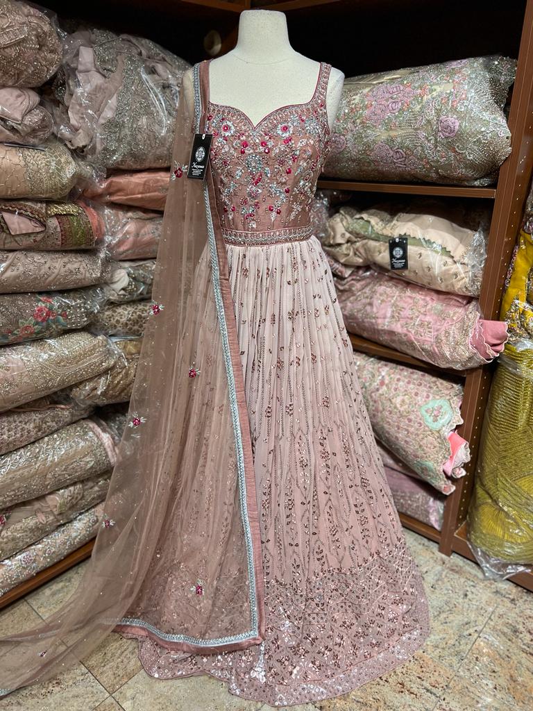 Pinkish Beige Anarkali PWA-146