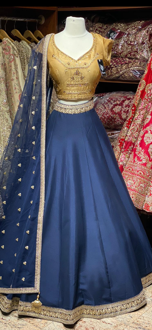 Navy Blue Bridesmaids Lehenga BML-014