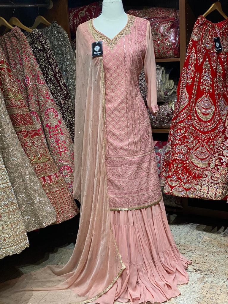 Exclusive Beautiful Colours in Lucknowi Party Wear Suit Collection PWS-037