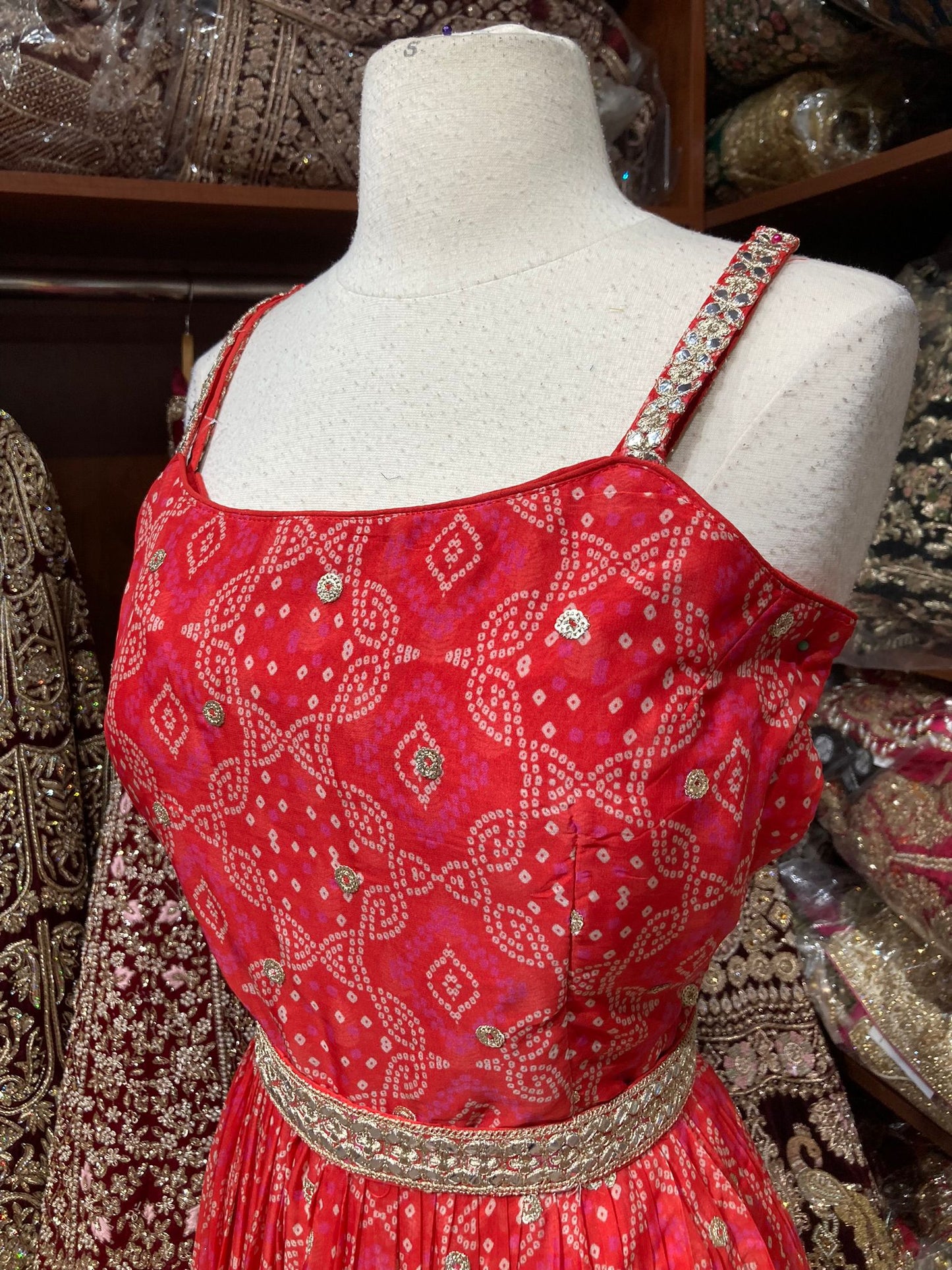 Crimson Red Anarkali PWA-127