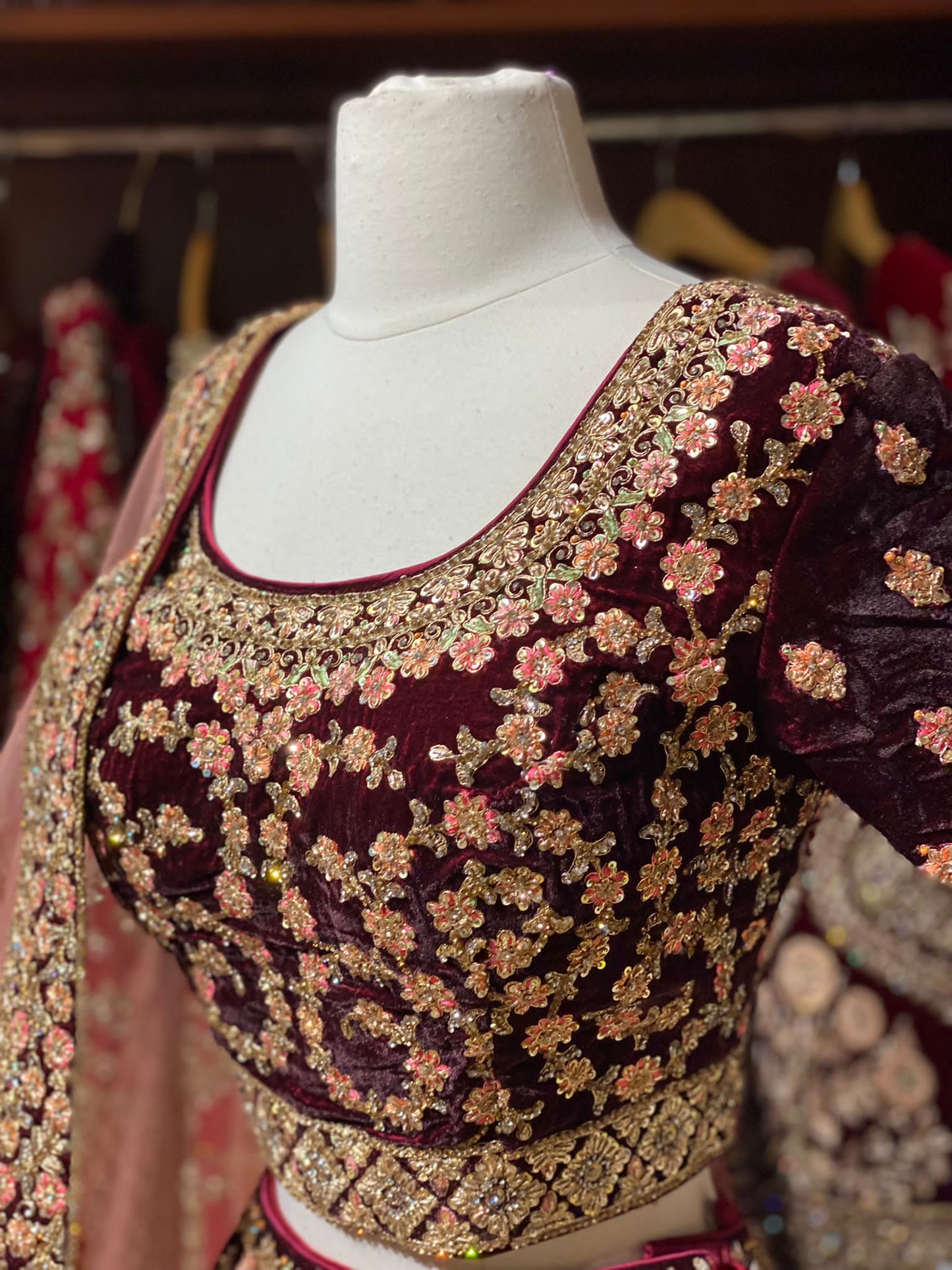 Oxblood Maroon Persian Bridal Collection -27