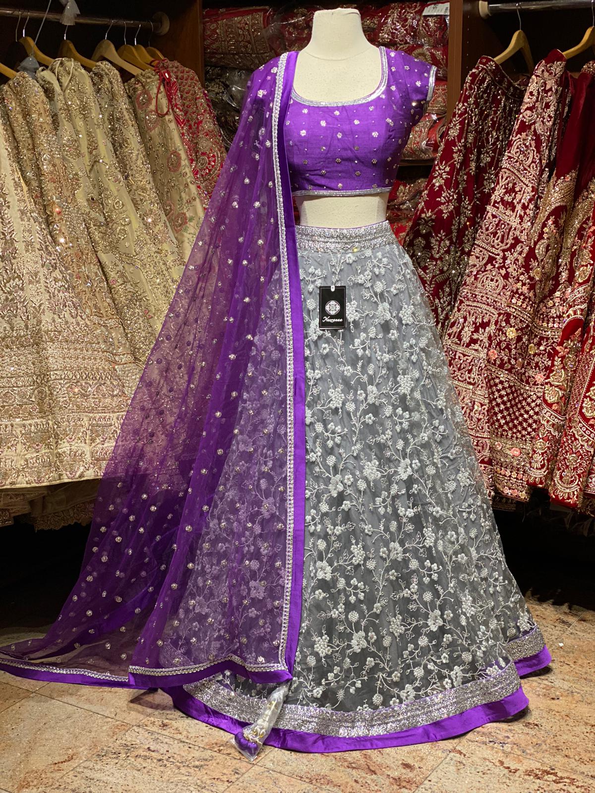 Koala Grey Size 38 Party Wear Lehenga