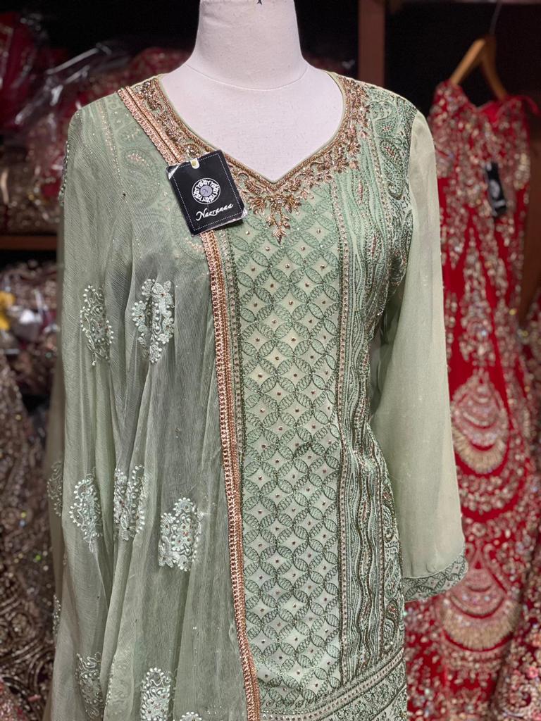 Exclusive Beautiful Colours in Lucknowi Party Wear Suit Collection PWS-037