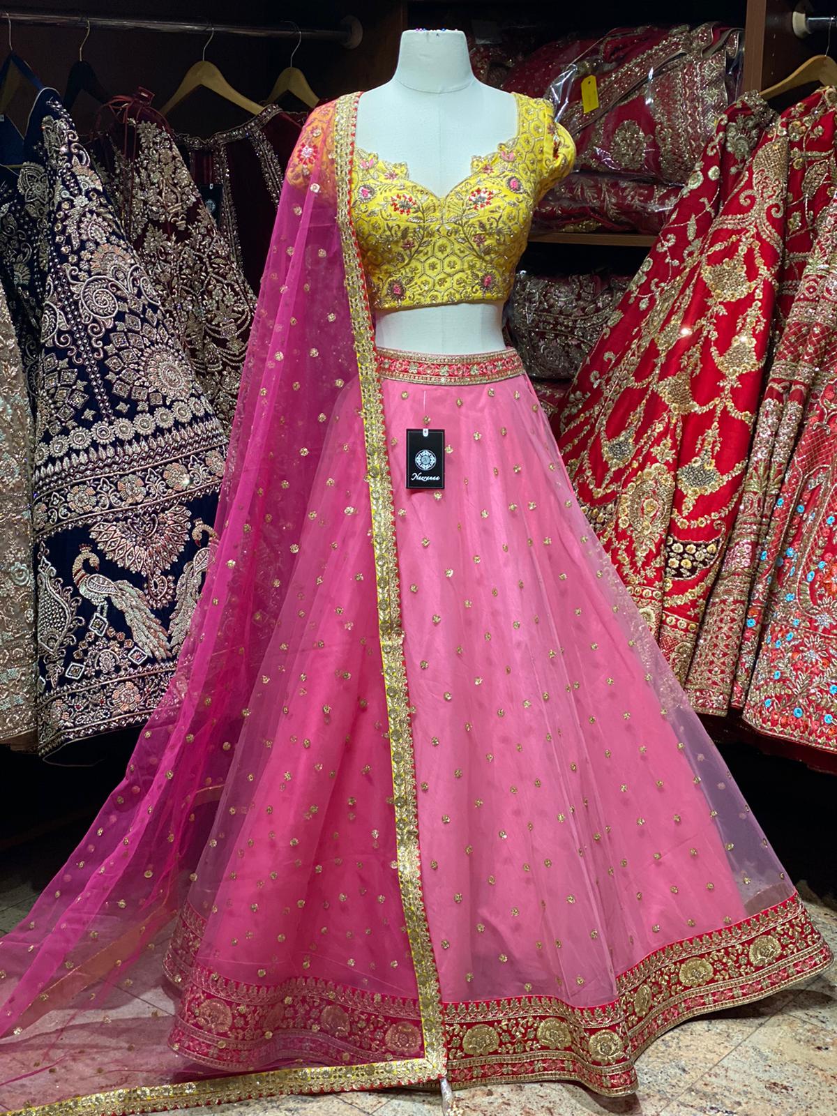 Baby Pink Party Wear Lehenga PWL-115