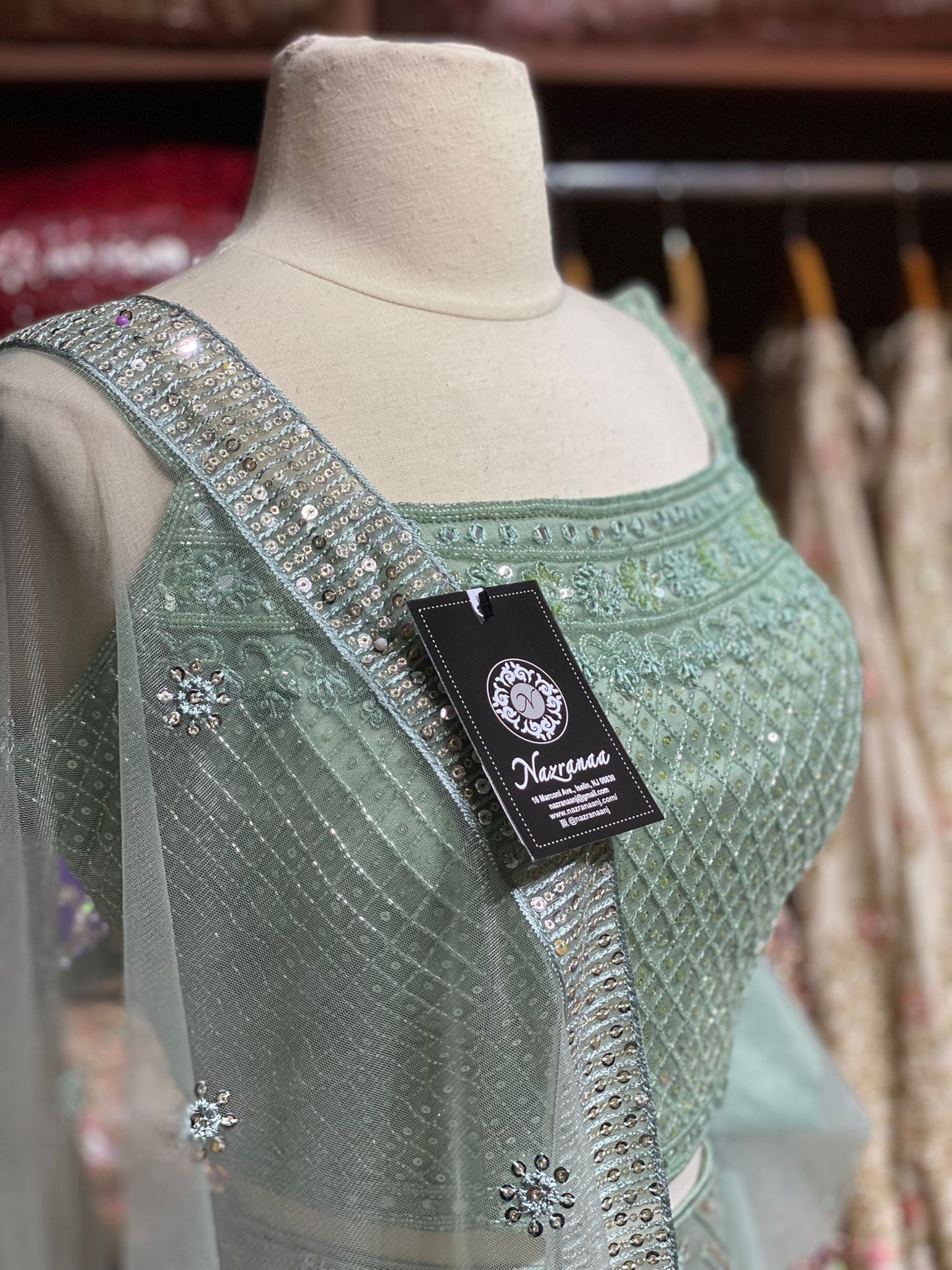 Turquoise Green New Era Party Wear Collection PWL-347