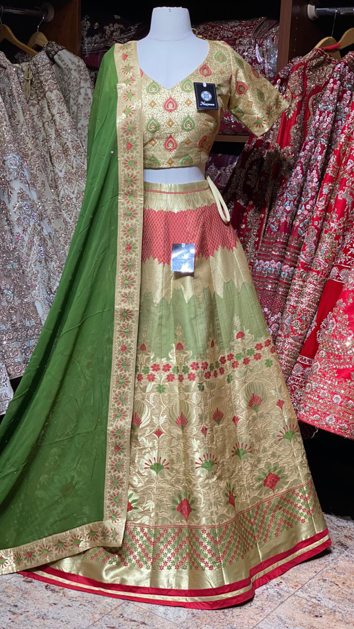 Mellow Gold Banarasi Party Wear Lehenga PWL-013