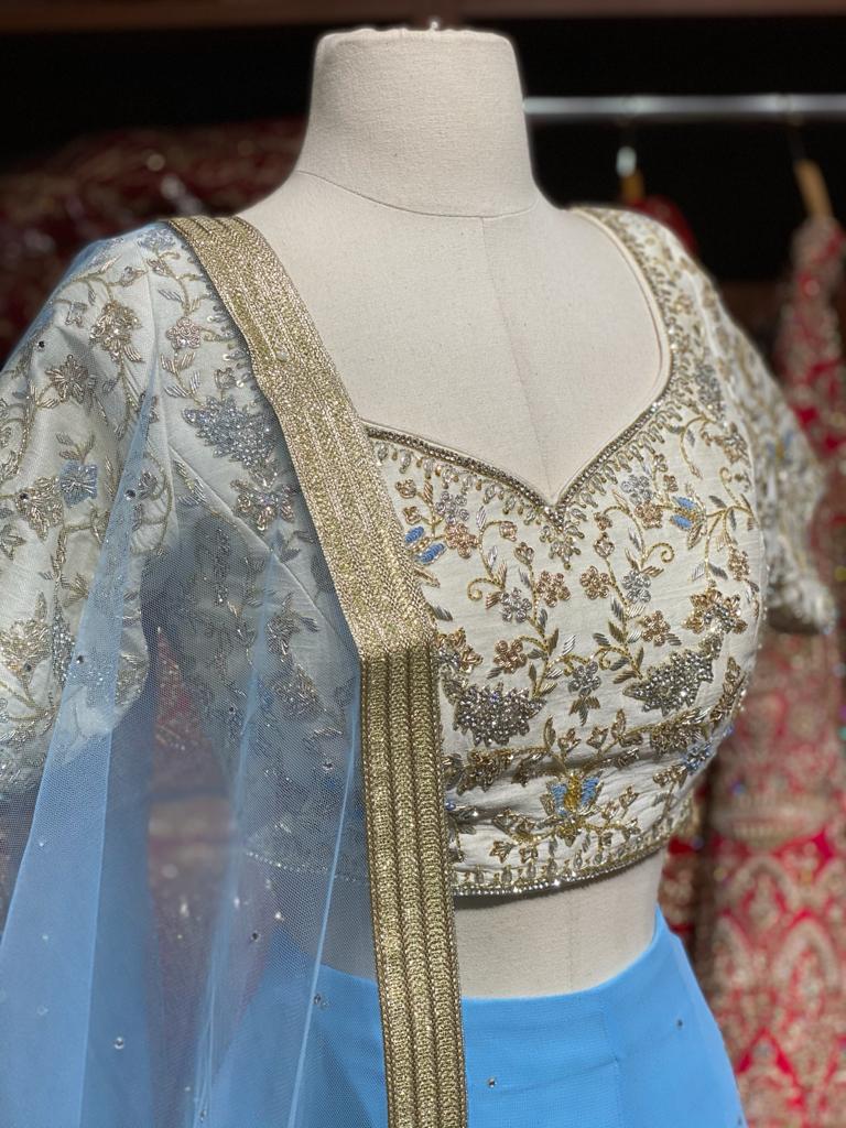 Maya Blue Bridesmaids Lehenga BML- 003