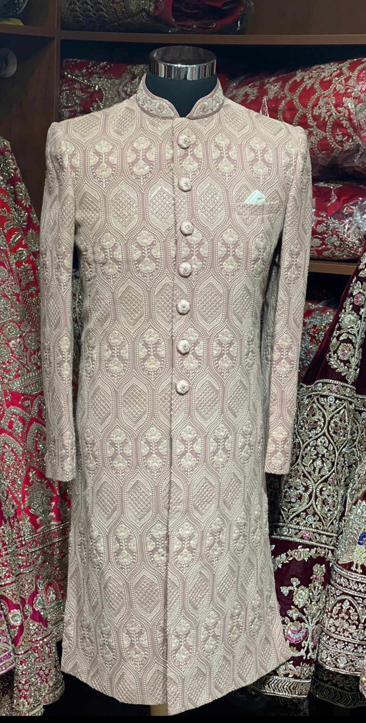 Sienna Brown Rajwadi Sherwani- R14U40