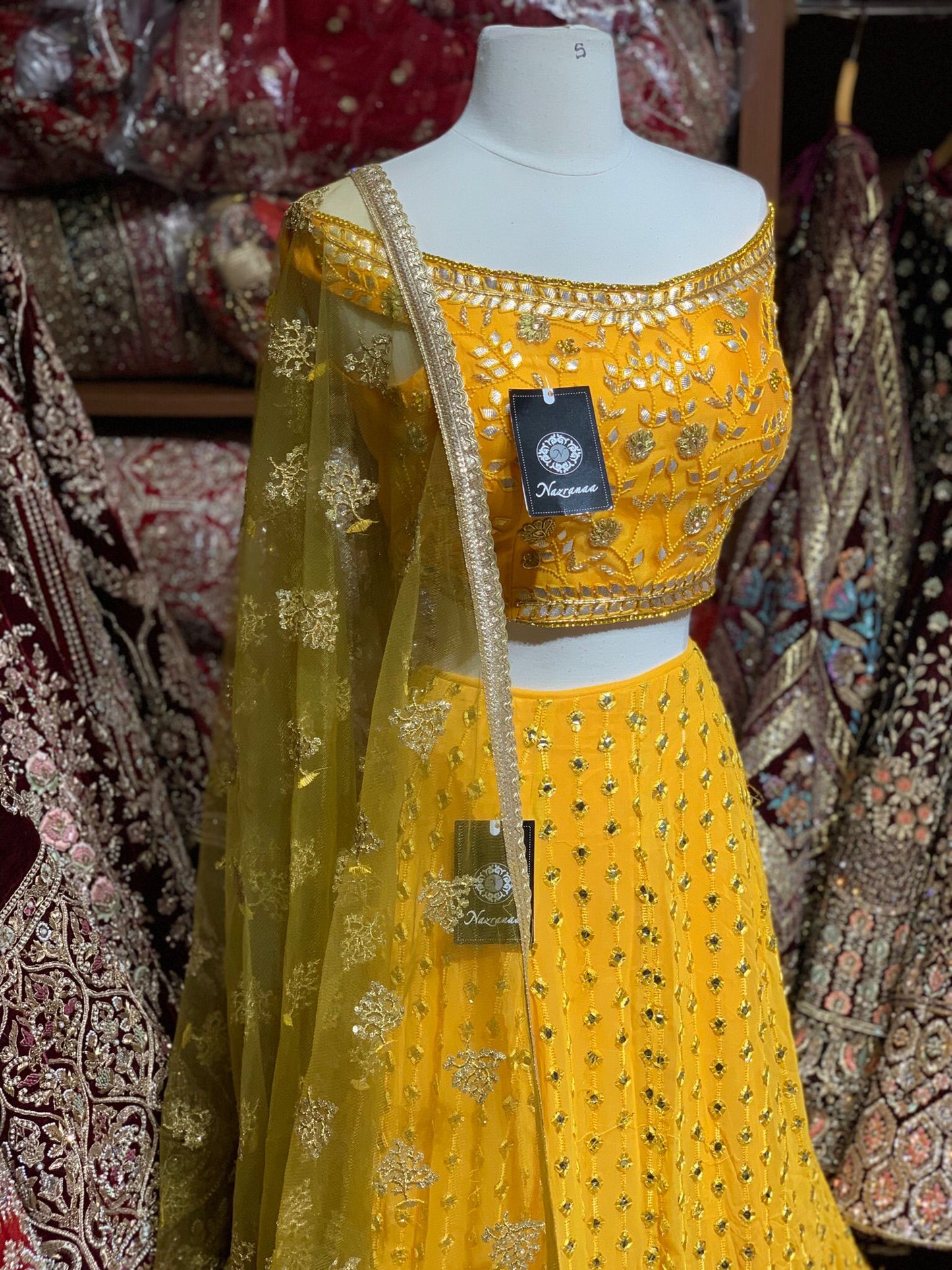 Saffron Yellow New Era Party Wear Collection PWL-383