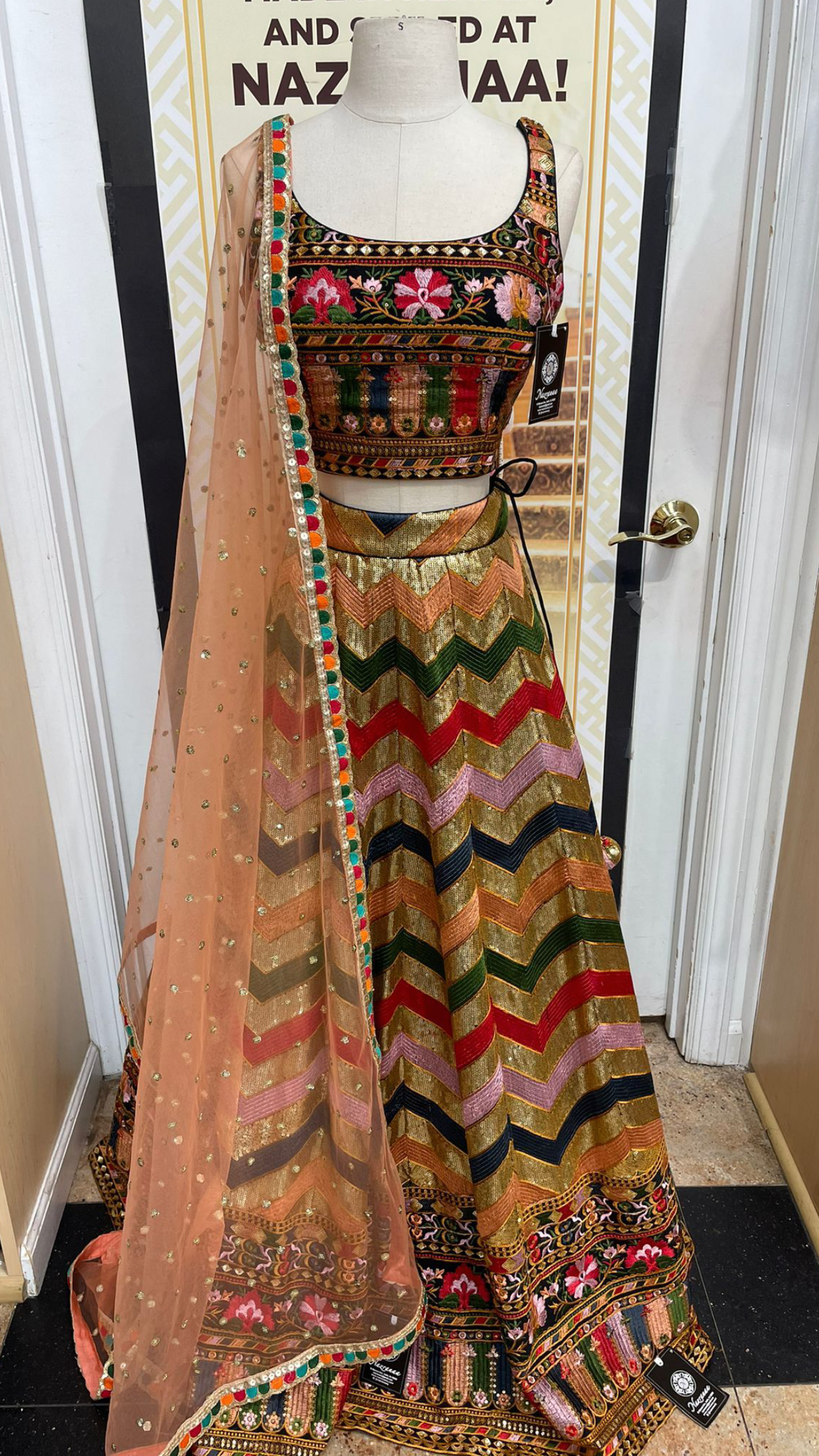 The Chevron Lehenga - 001