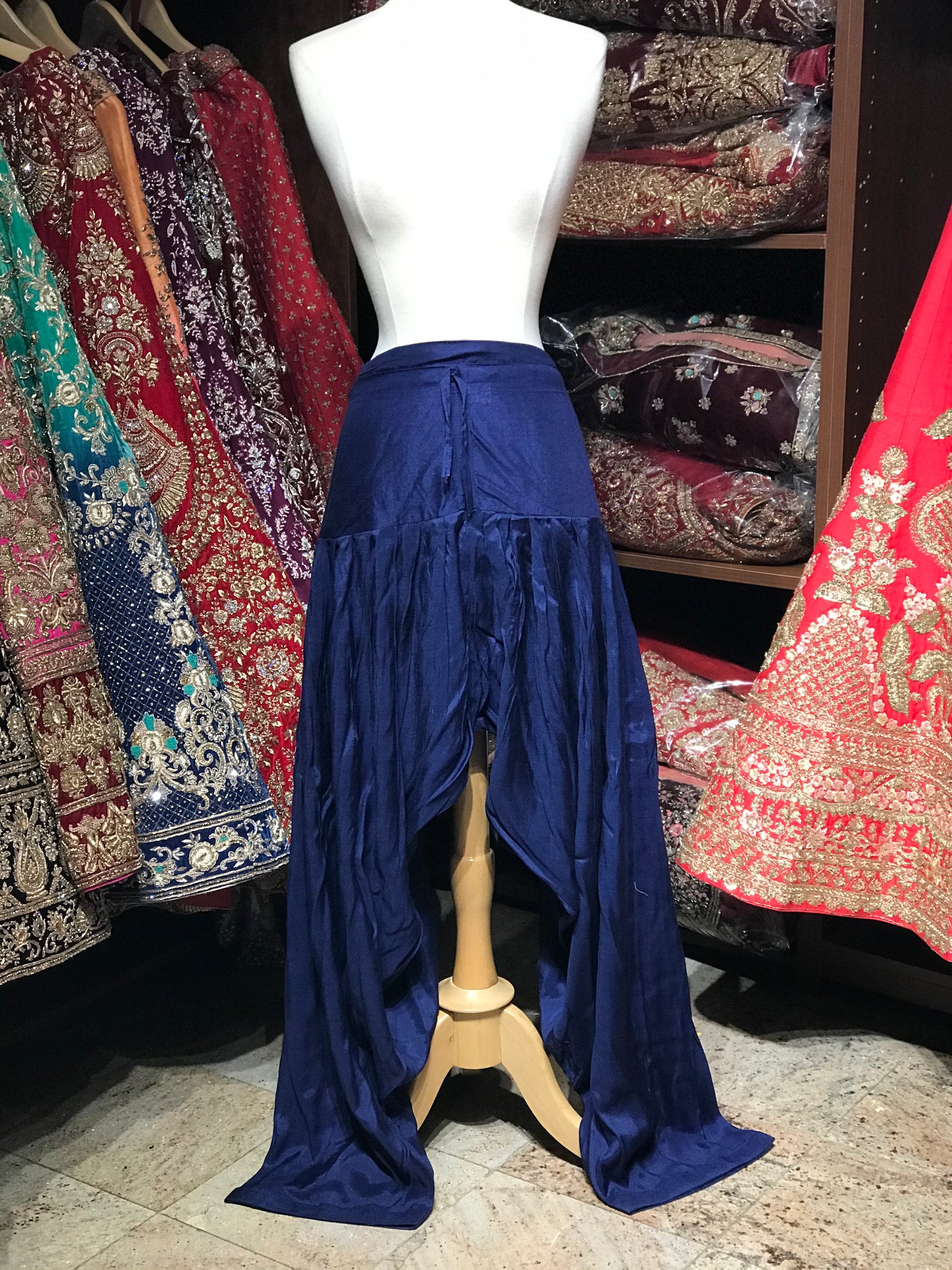 Navy XXL Ikat Punjabi Suit