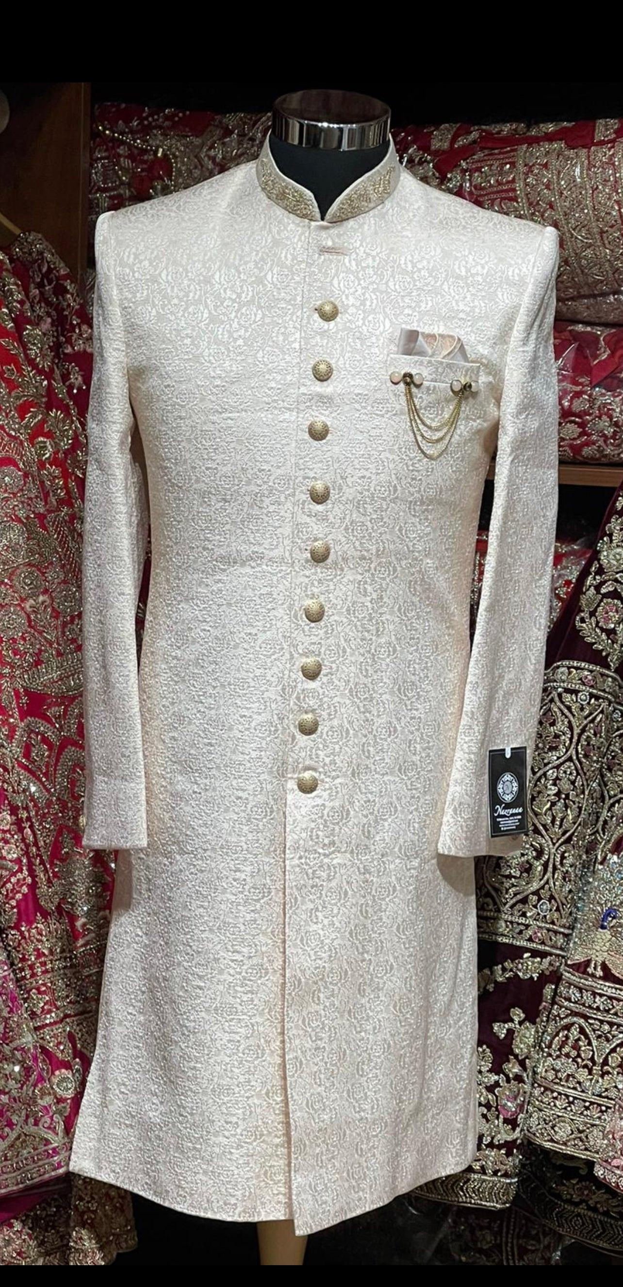 Brocade Blush Sherwani- 1270