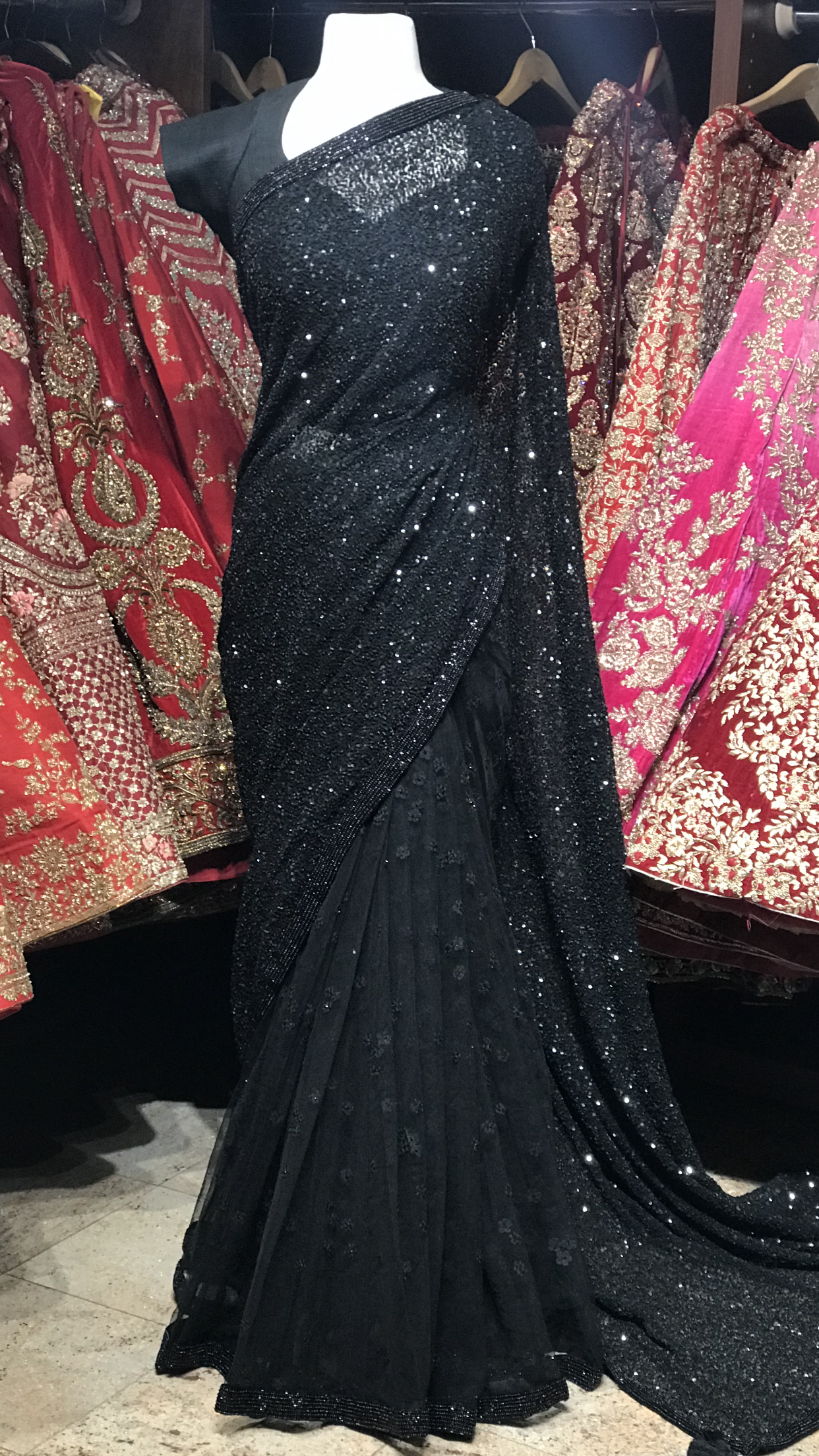 Black Lehenga Saree