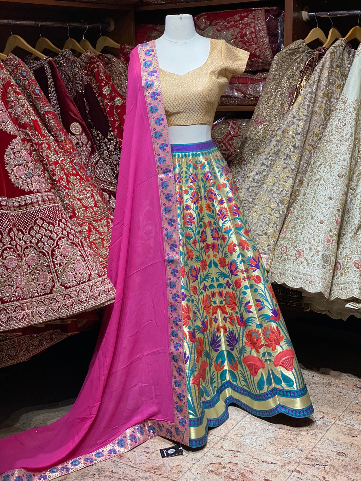 Golden Banarasi Party Wear Collection PWL-277