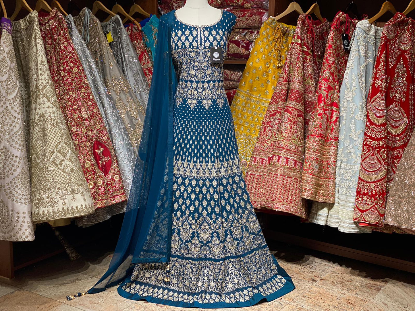 Teal XXL Anarkali