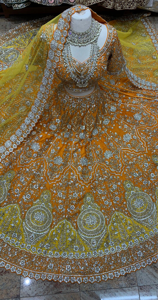 Sunset Orange Bridal Lehenga BL- 323