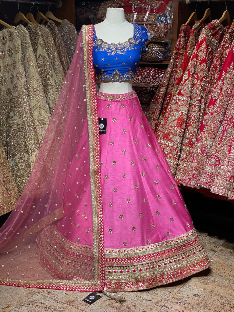 Fuchsia Pink Party Wear Lehenga PWL-032