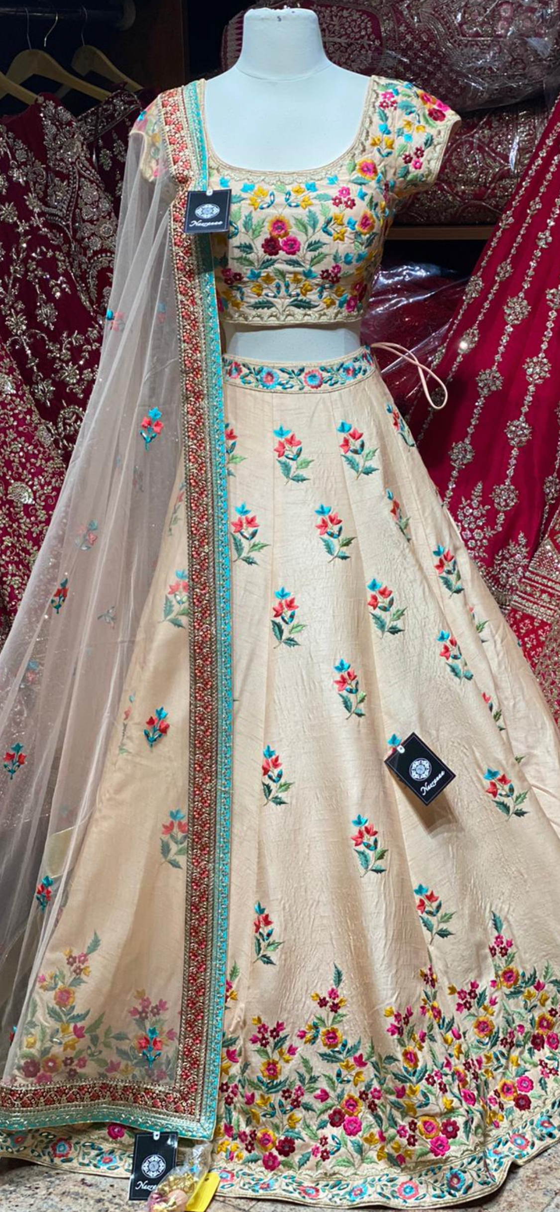 Pastel Peach Unmissable Rangaadi Party Wear Collection PWC-013