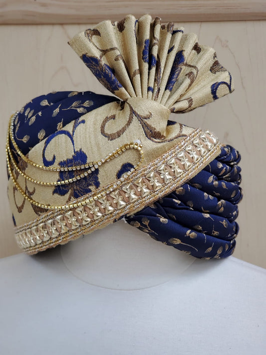 Navy Gold Safa