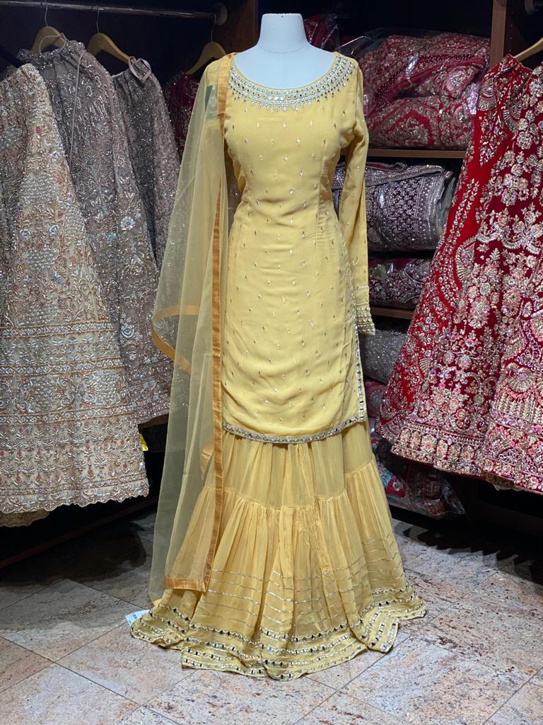 Lemon Yellow Party Wear Suit Collection PWS-030