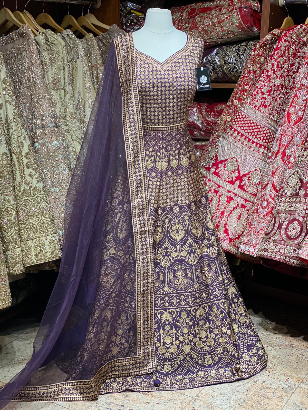 Indigo Purple XXL Anarkali PWA-009