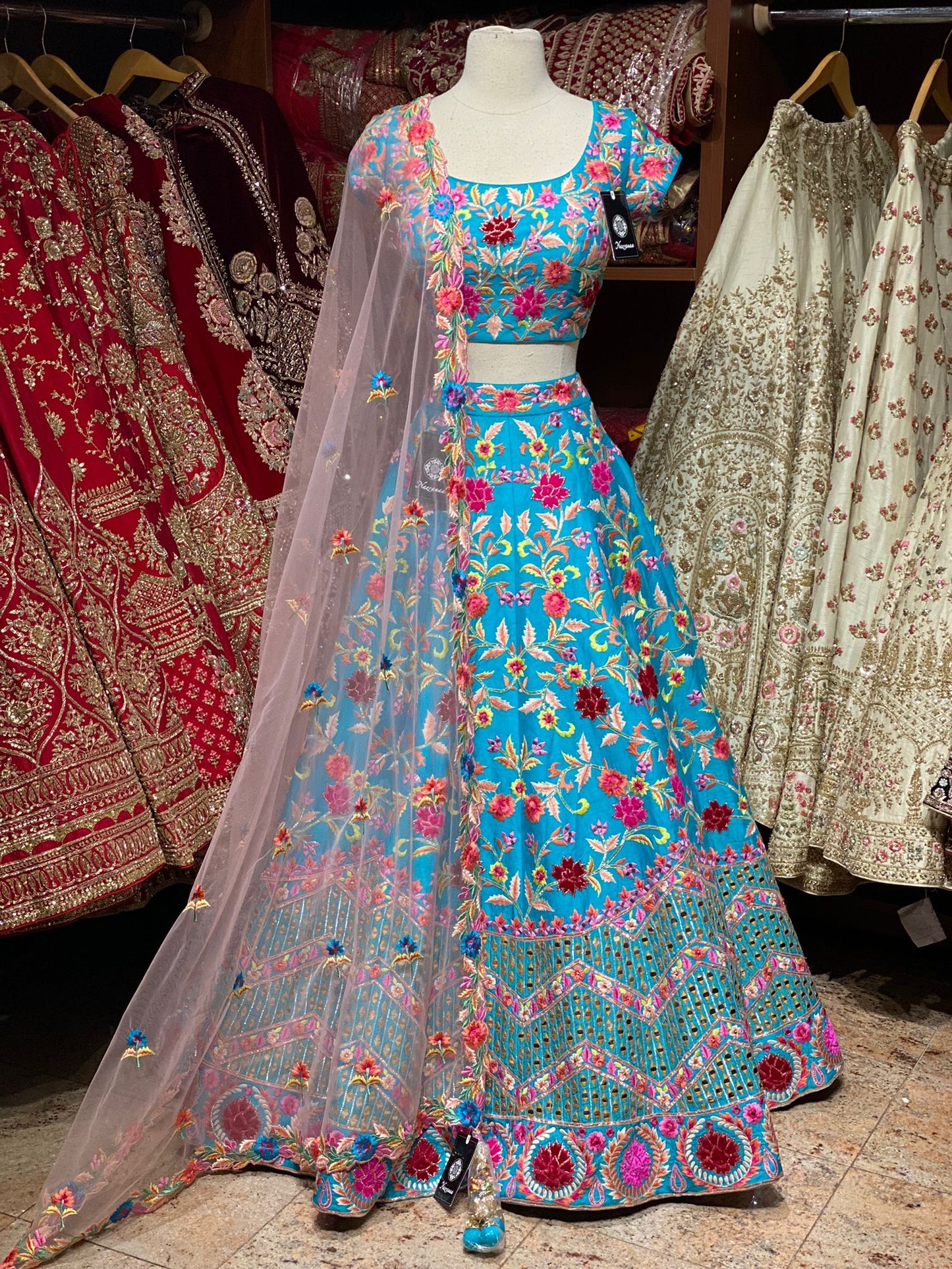 Powder Blue Unmissable Rangaadi Party Wear Collection PWC-042