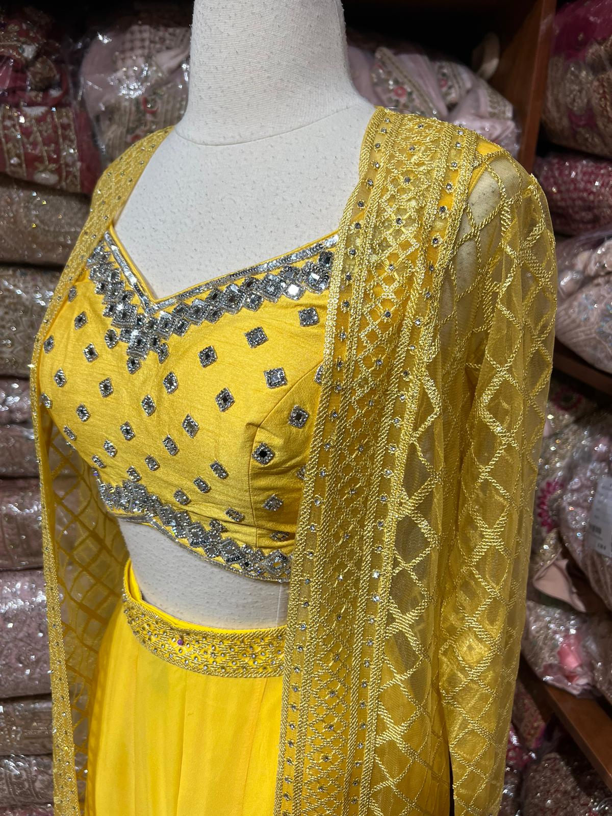 Canary Yellow Bridesmaids Lehenga BML-035