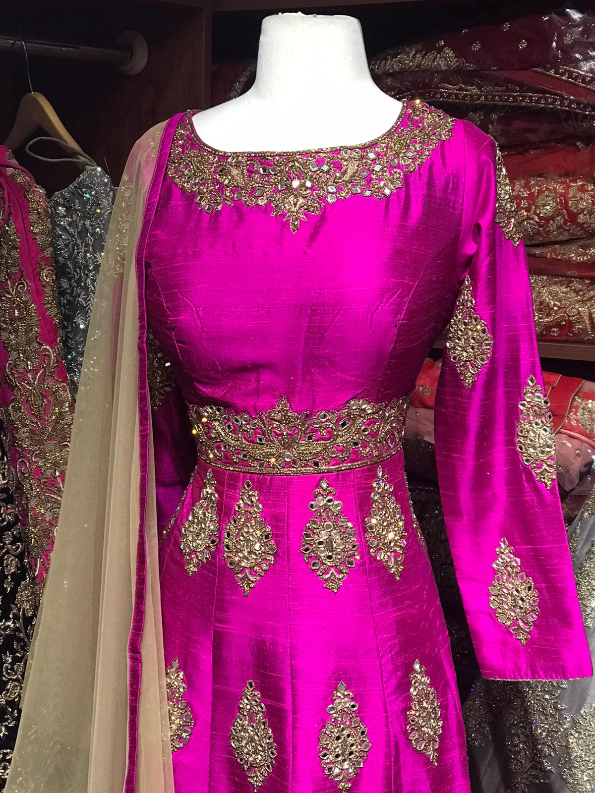 Magenta Size 38 Mirror Anarkali