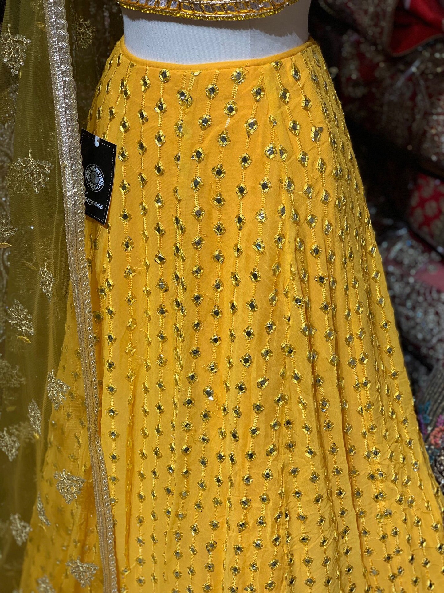 Saffron Yellow New Era Party Wear Collection PWL-383