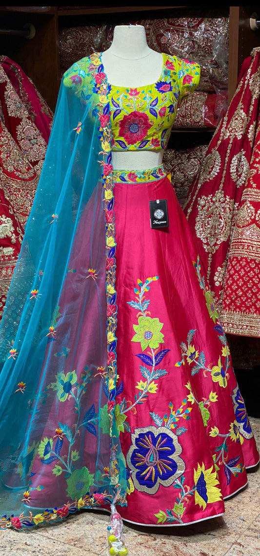 Hot Pink Unmissable Rangaadi Party Wear Collection PWC-033