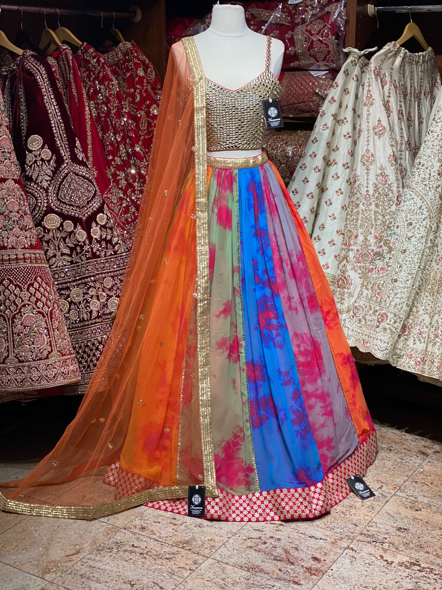 Multicolor Tabby Print New Era Party Wear Collection PWL-307
