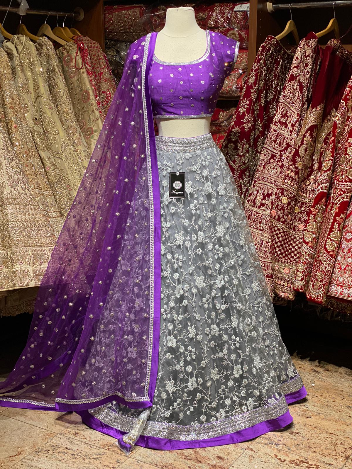 Koala Grey Size 38 Party Wear Lehenga