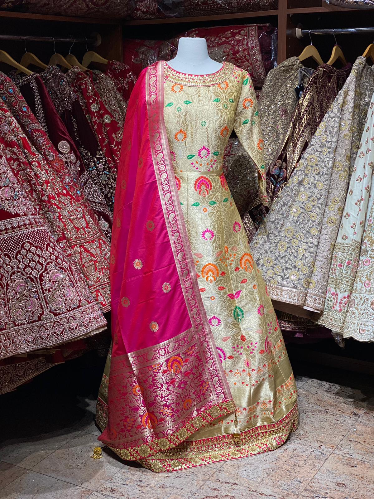 Mustard Yellow Anarkali PWA-069