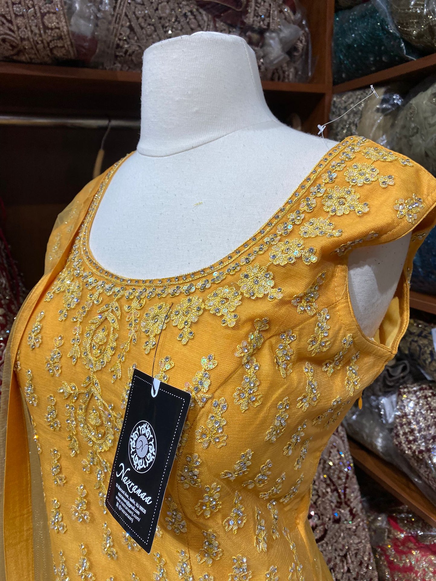 Saffron Yellow Party Wear Suit Collection PWS-158