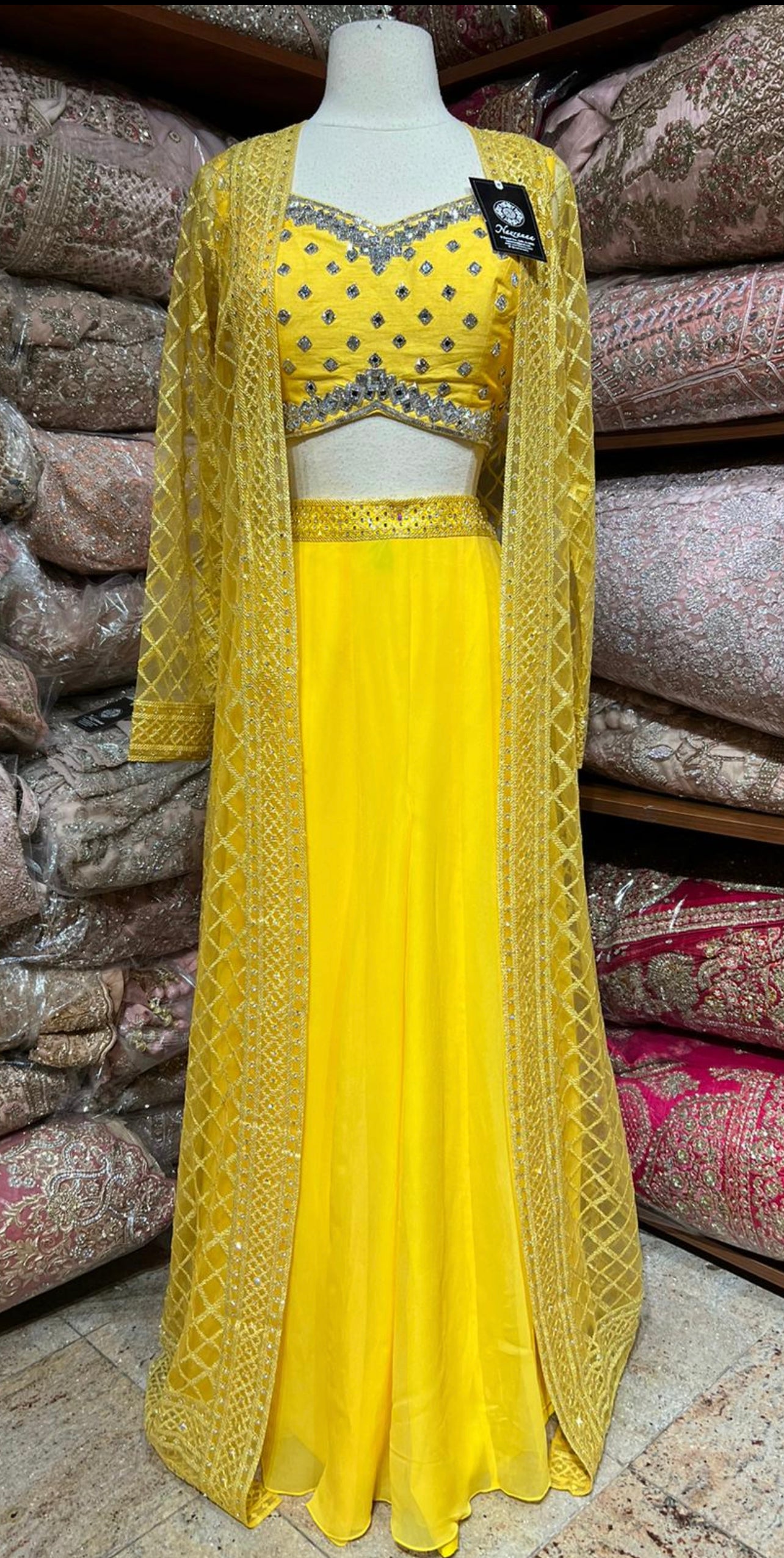 Canary Yellow Bridesmaids Lehenga BML-035