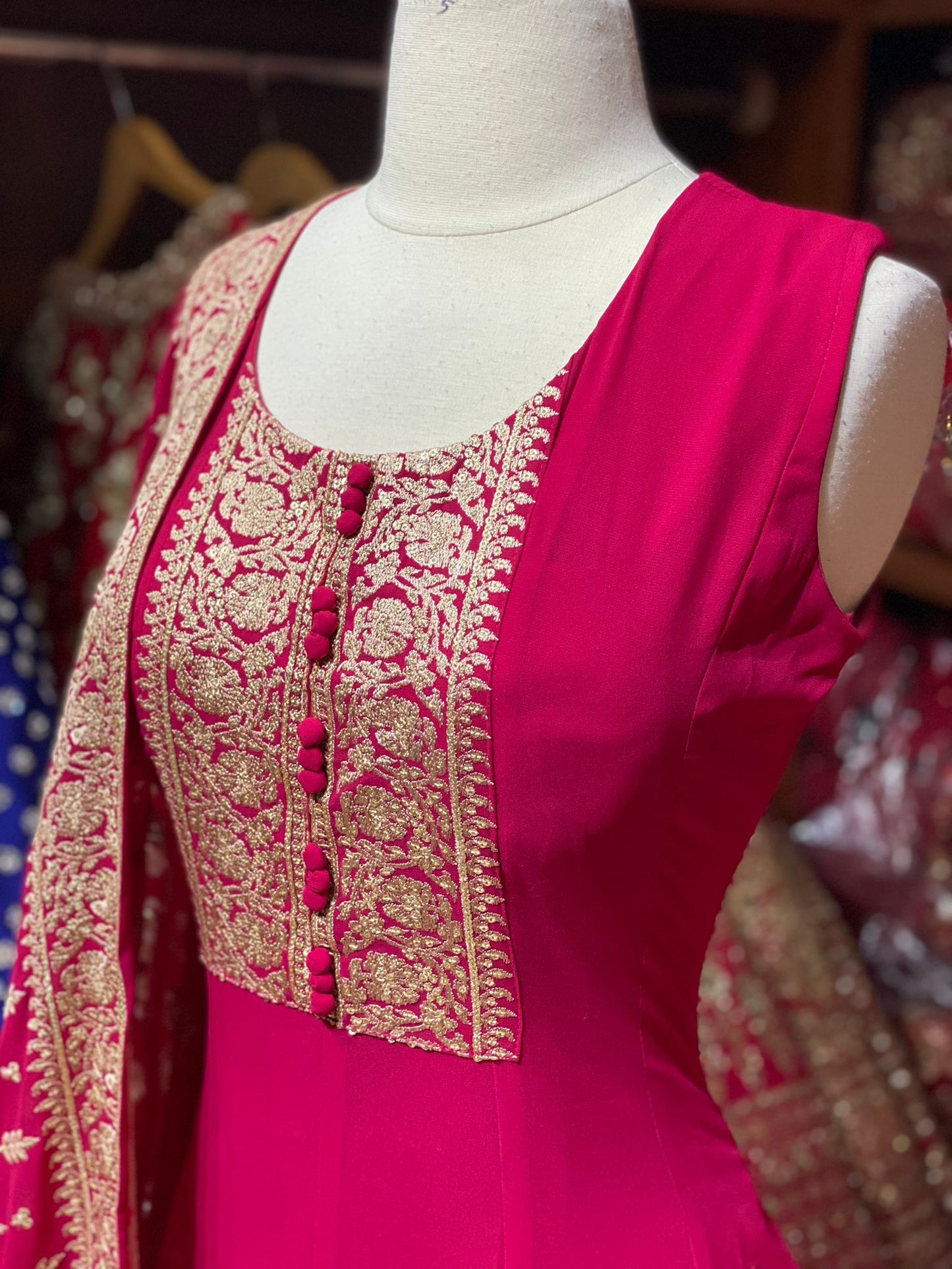 Ruby Pink Anarkali PWA-051