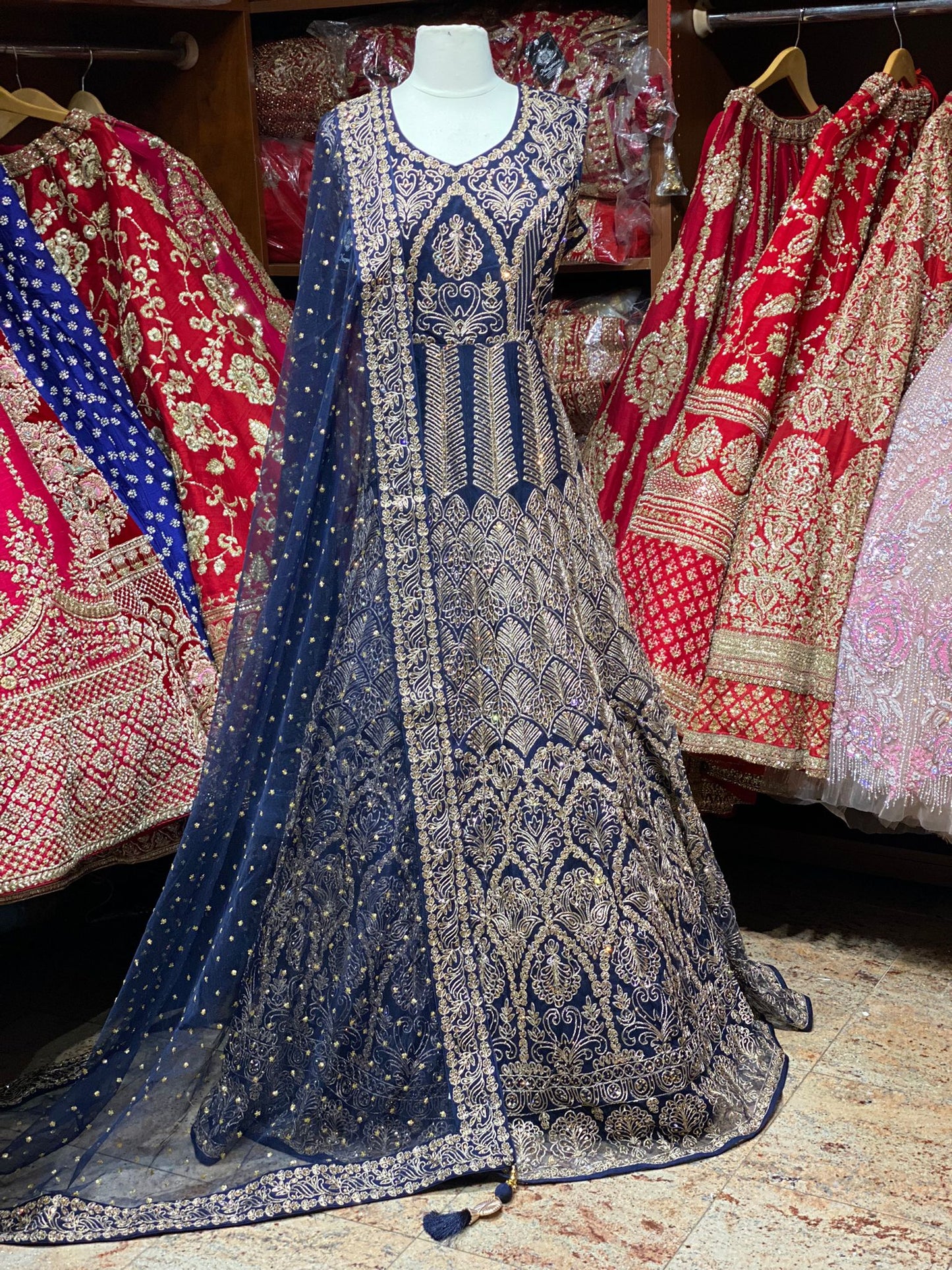 Regal Blue Anarkali PWA-049