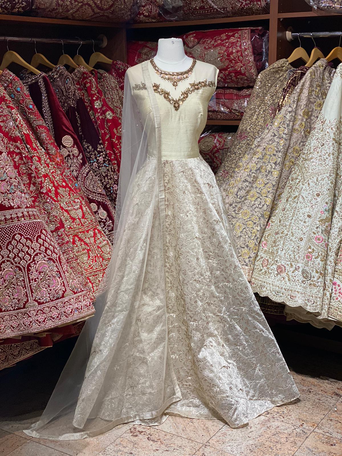 Ivory White Anarkali PWA-074