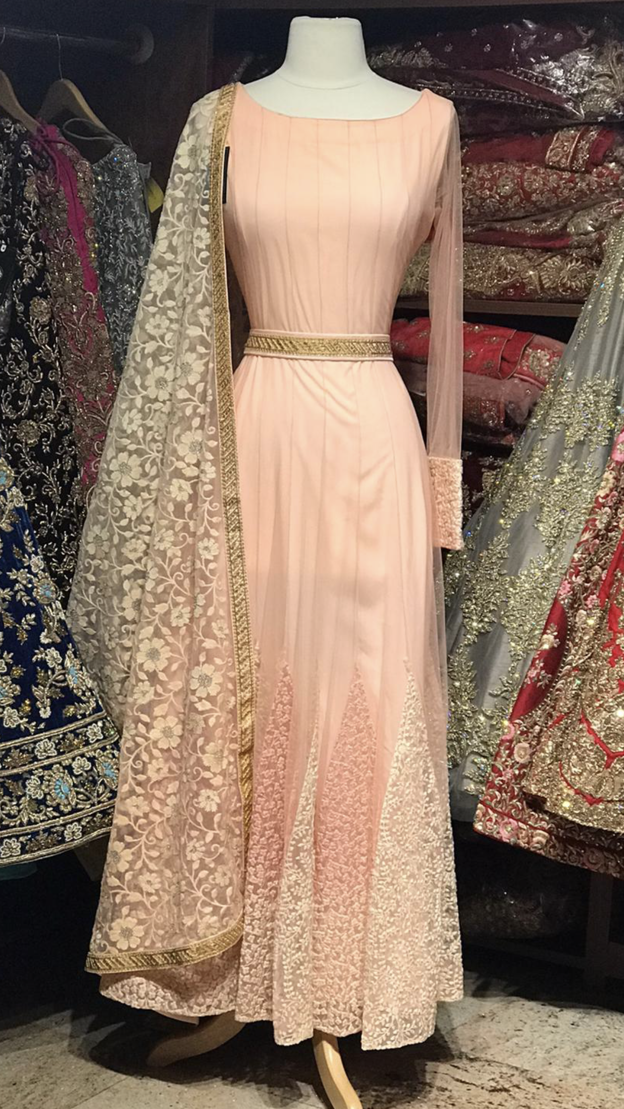 Peach Size 38 Anarkali