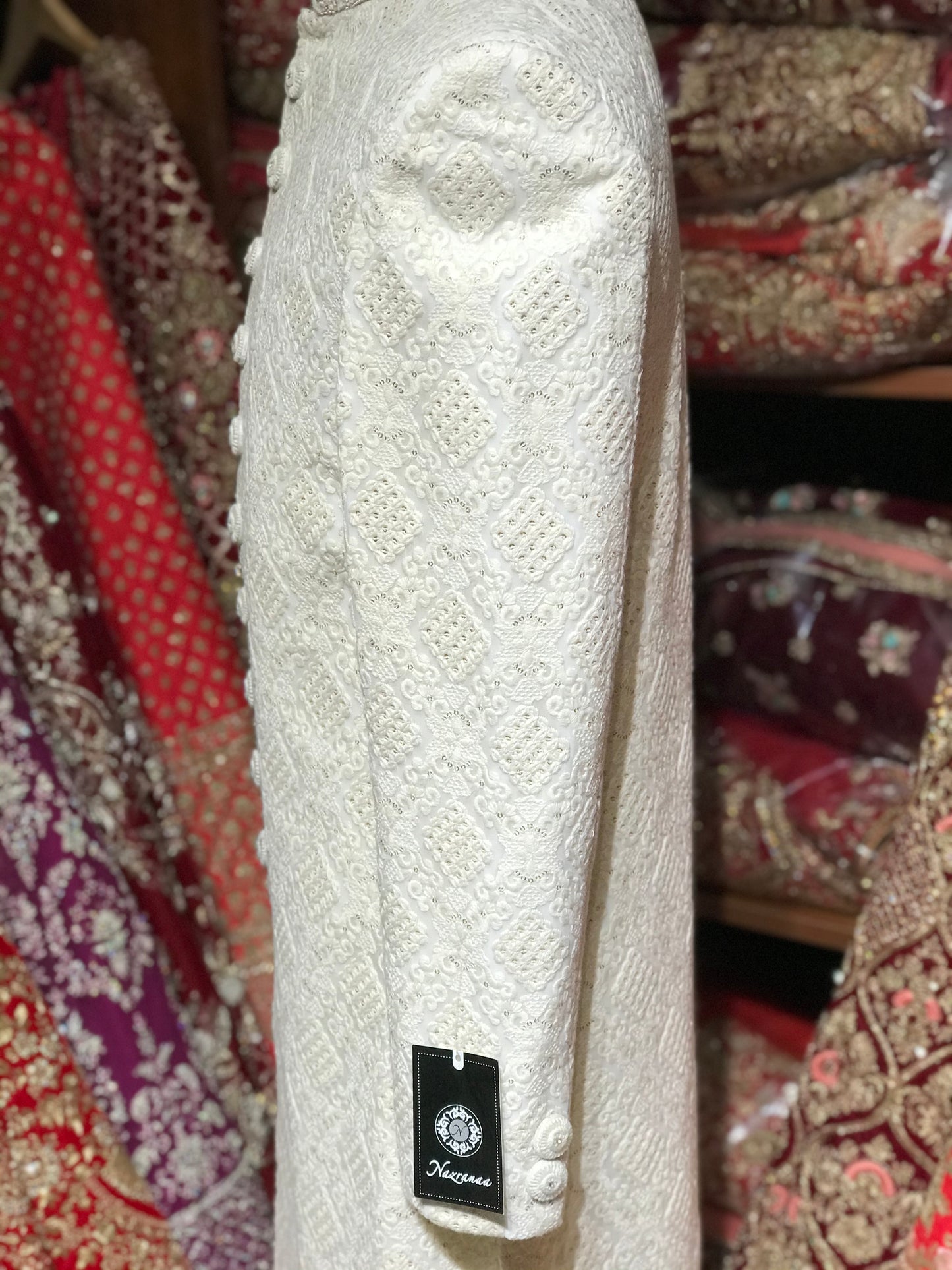 Ivory Lucknowi Sherwani