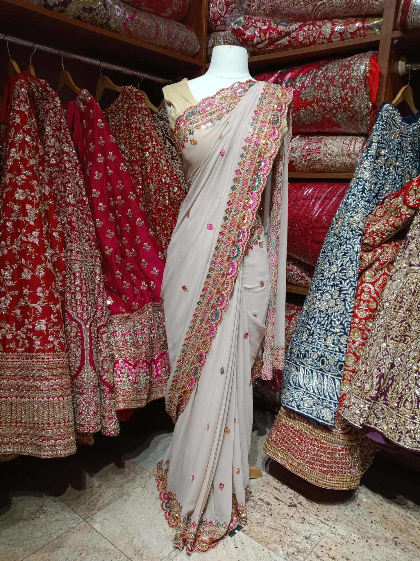 Silver Grey Saree PWS-162
