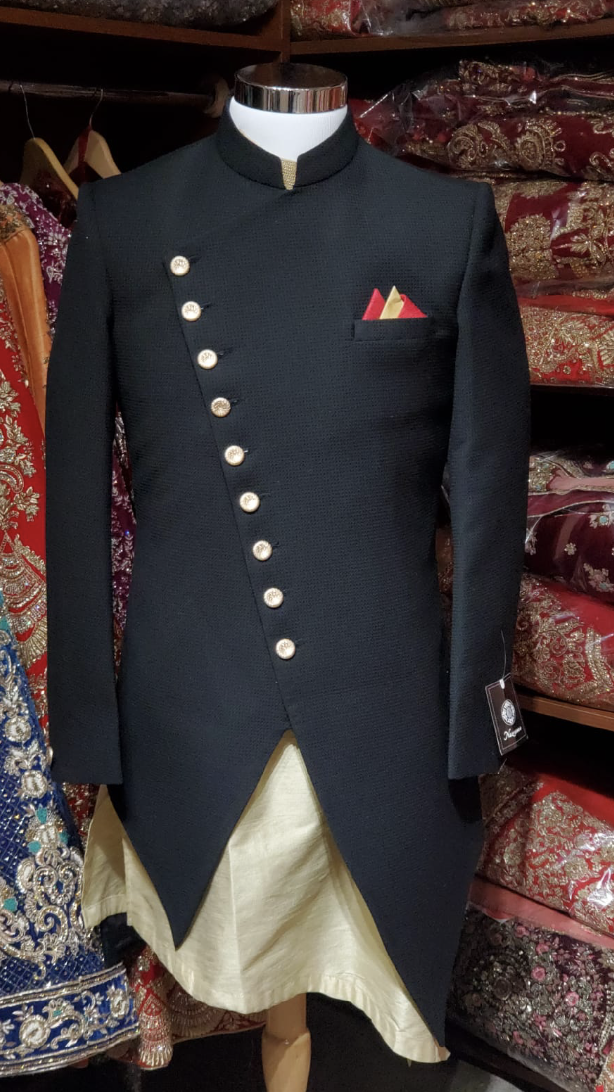 Bespoke Black Sherwani