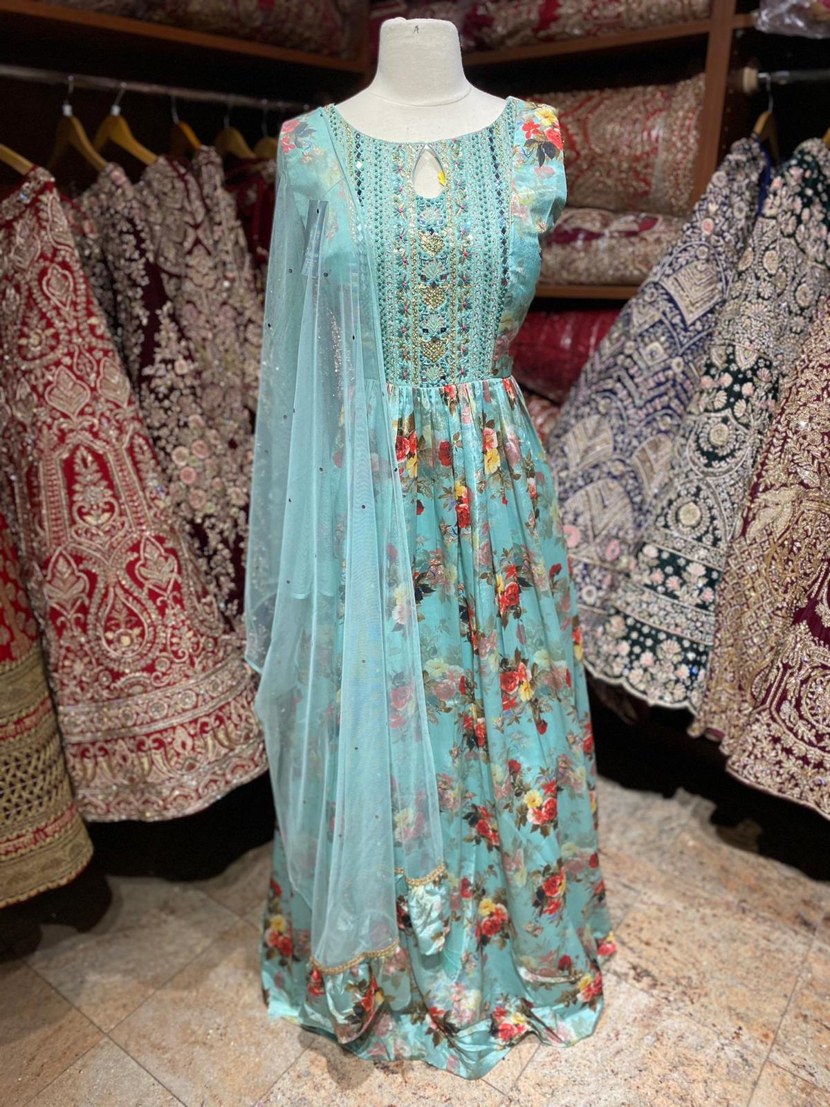 Powder Blue Party Wear Suit Collection PWS-140