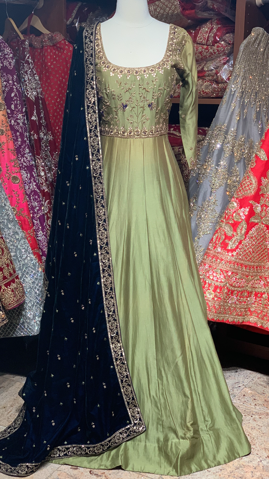 Green Navy Size 38 Anarkali