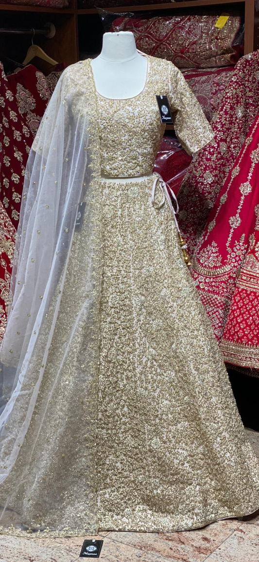 Glimmering Gold Party Wear Lehenga PWL-137