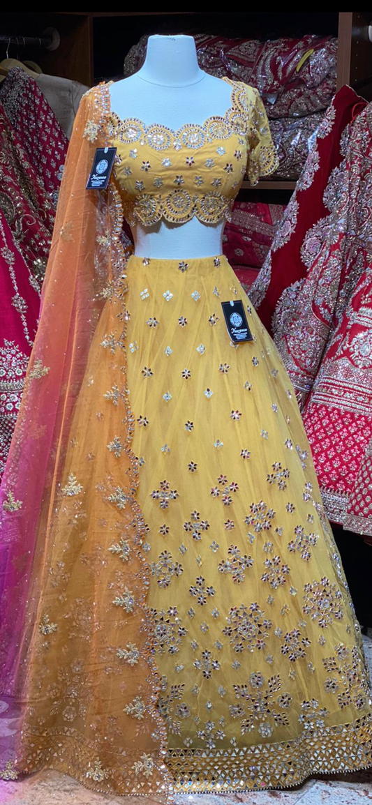 Saffron Yellow New Era Party Wear Collection PWL-160