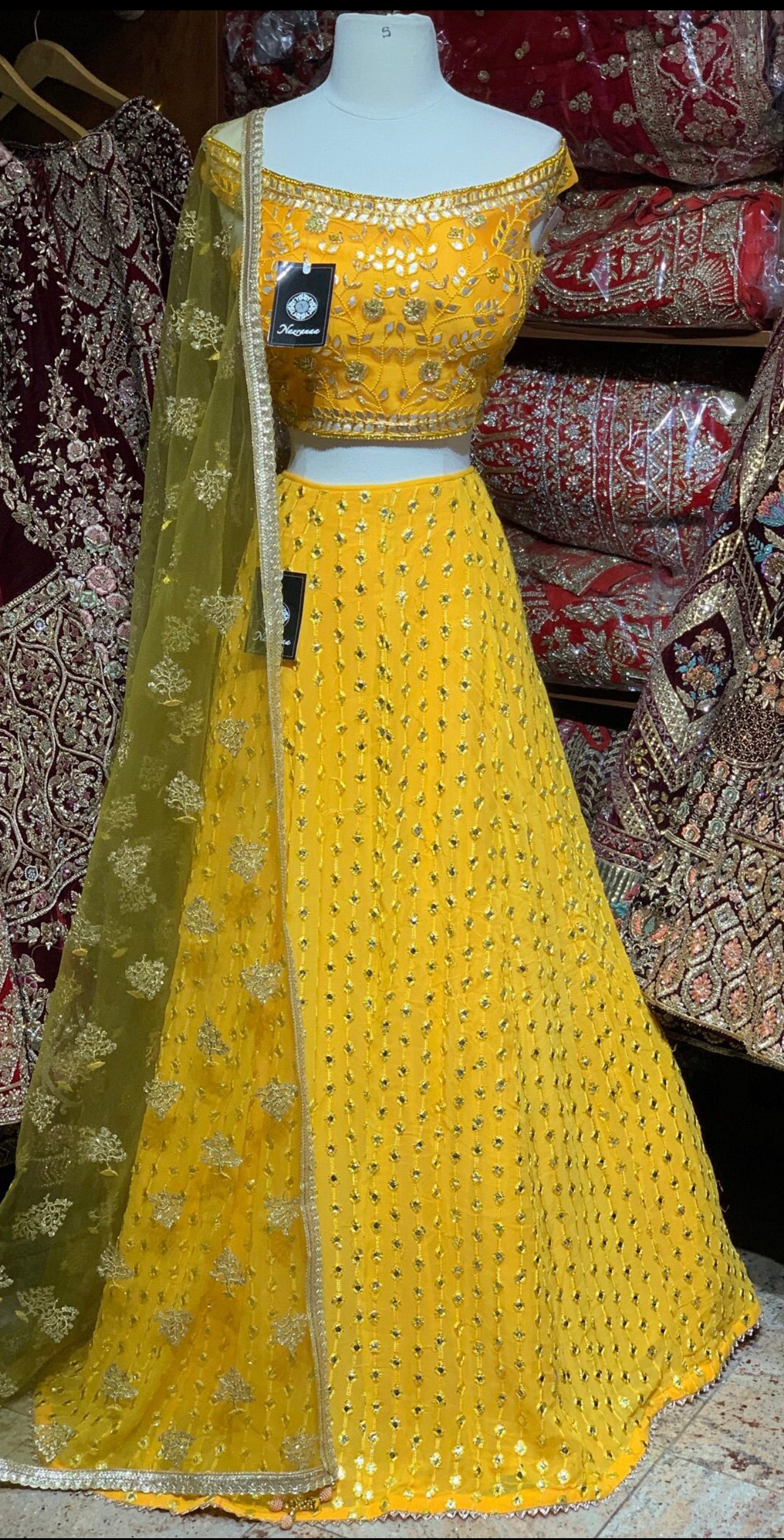 Saffron Yellow New Era Party Wear Collection PWL-383